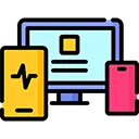 Illustration of consumer electronics including a smartphone, wearable device, and desktop screen representing modern smart gadgets.